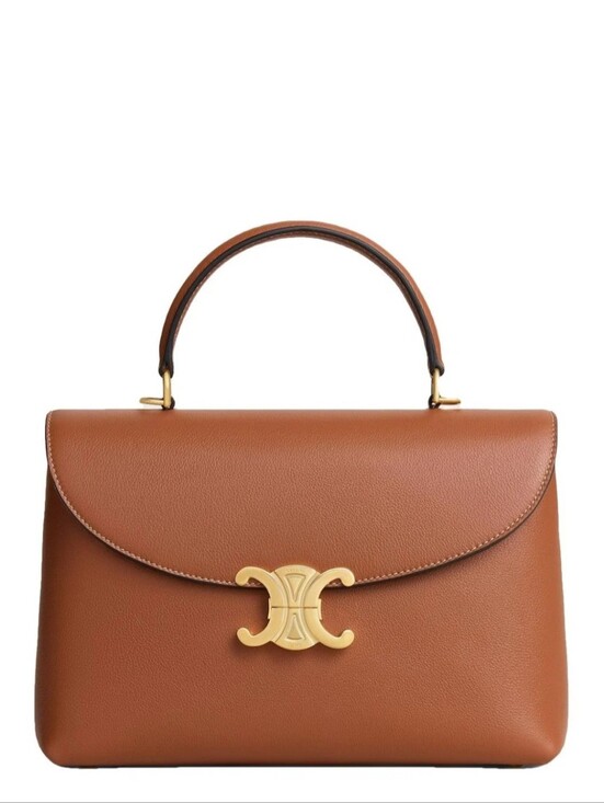 Celine Handbags - New!!! Celine Supple Calfskin Medium Nino Bronze Authenticated BROWN Tan